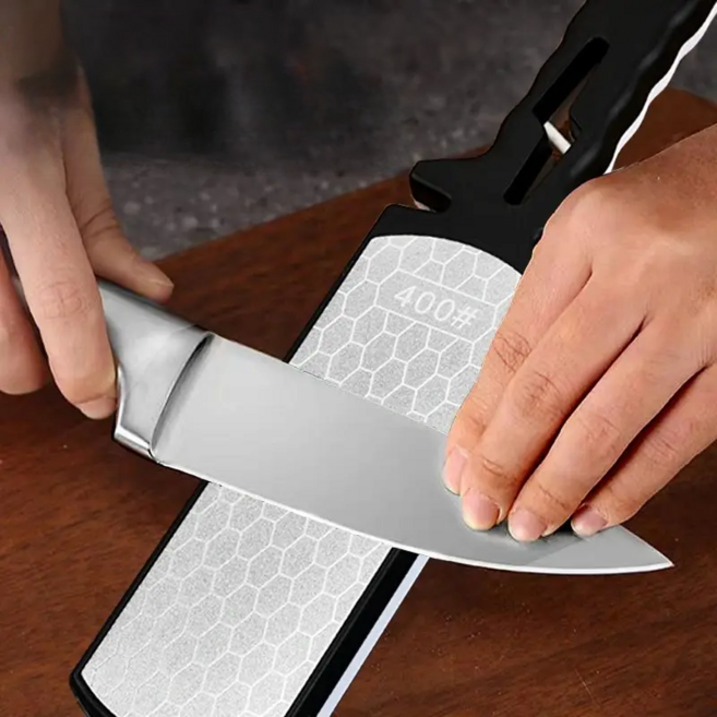 가정용 프리미엄 금강사 다기능 양면 칼 연마 도구, 1개, 블랙화이트