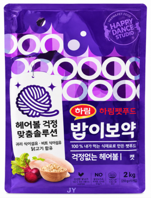 하림펫푸드 전연령 밥이보약 고양이사료, 헤어볼, 2kg, 1개