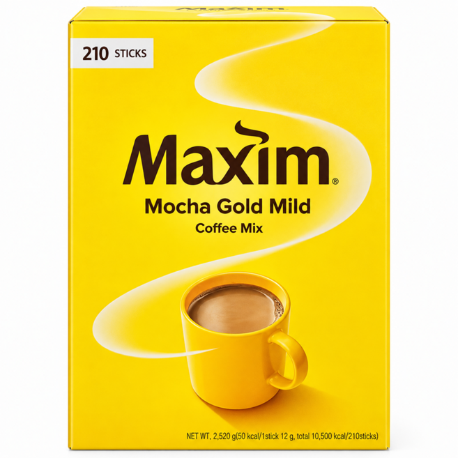 맥심 모카골드 마일드 커피믹스, 12g, 210개입, 1개
