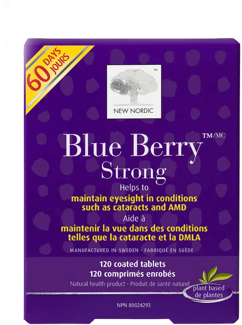 뉴 노르딕 블루 베리 스트롱 120정, 1개 - 쿠팡