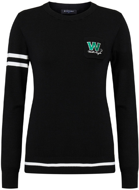 와이드앵글 공식 여성 TO 에센셜 라운드넥 골프 골프 스웨터 L WWP26K91Z1