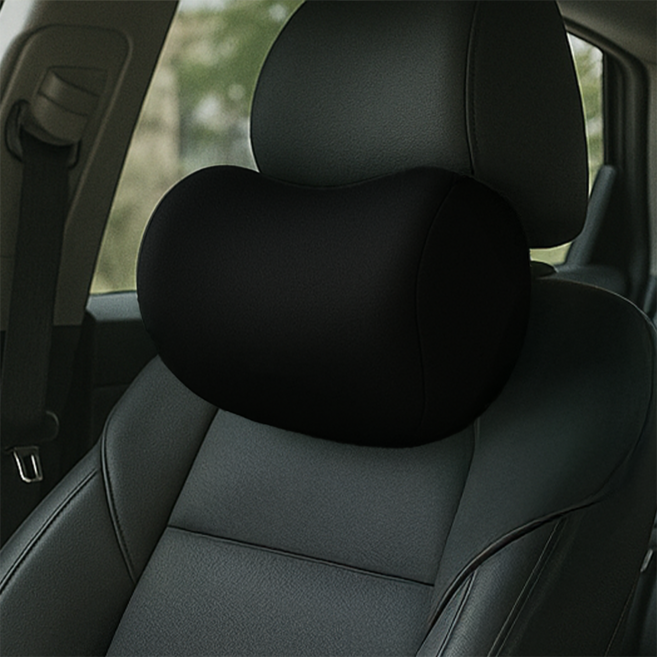 루먼트 자동차 목쿠션 사무실 의자 메모리폼 목베개, 1개, 블랙