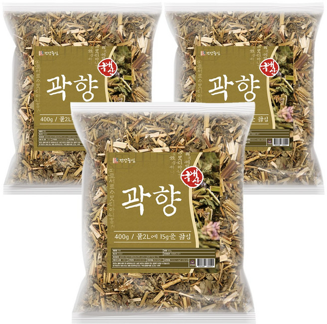 건강중심 국산 곽향 400g 말린 방아잎 배초향, 3개