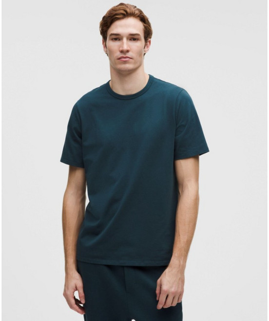 룰루레몬 오가닉 코튼 클래식핏 티셔츠 남자 여름 반팔 면티