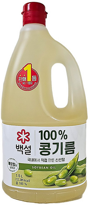 백설 콩기름, 1.5L, 10개