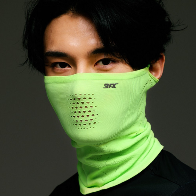 나인에프엑스 국내생산 필드 사계절 스포츠 워머 자외선차단 마스크 롱타입, 네온