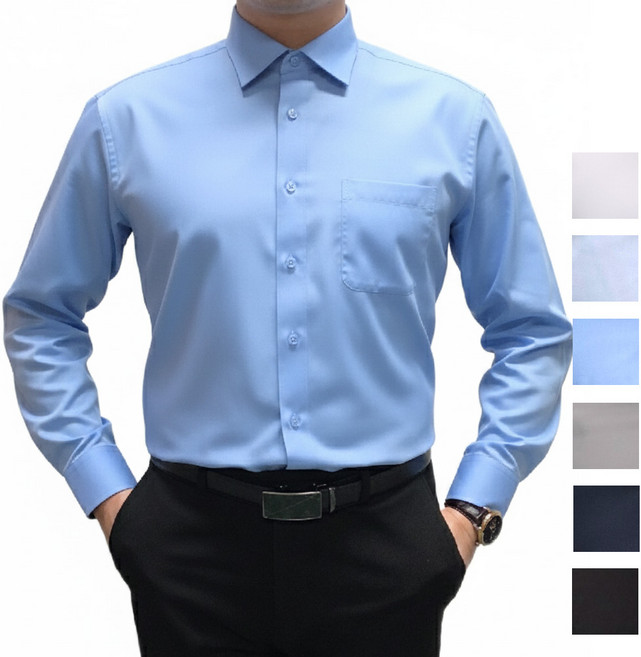 구김적은 남성 와이셔츠 긴팔 정장 셔츠 4계절용 6가지 컬러 빅사이즈 포함