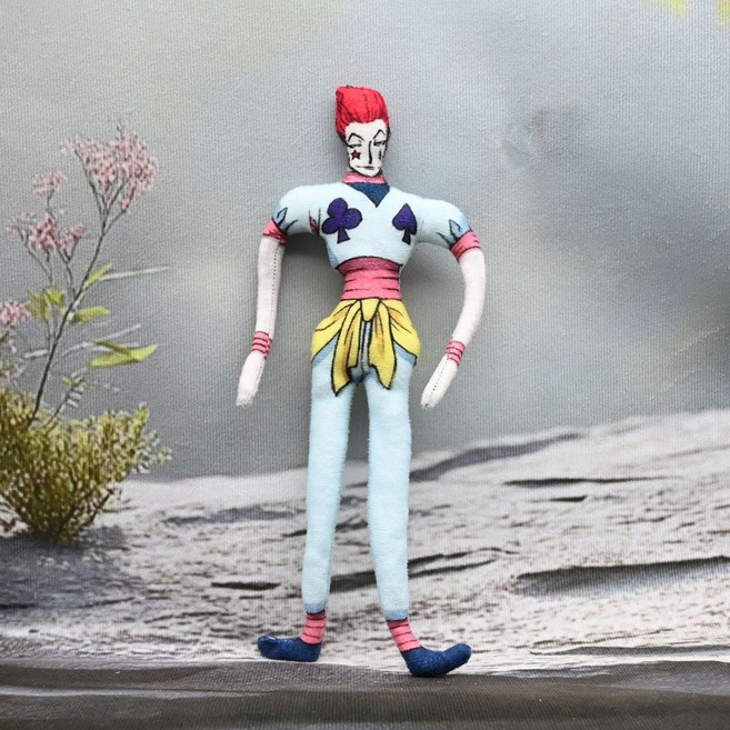 헌터X헌터 포즈 인형 철사 뼈 움직이는 이상한 웃긴 흉물 솜인형 15cm 28cm, 히소카, 1개