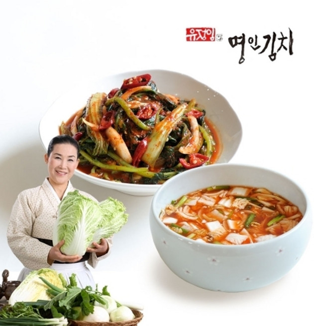 식품명인 유정임 [식품명인 유정임] 열무얼갈이2kg+나박김치1kg, 1개, 2kg
