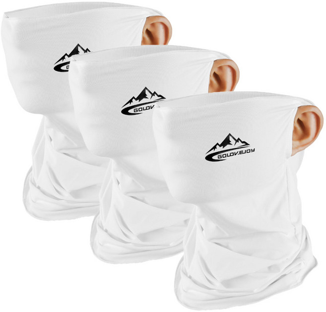 3개세트구성 얼굴 햇빛가리개 자전거 라이딩 바이크 배달 골프 마스크 목토시 바라클라바 여름 복면, 화이트