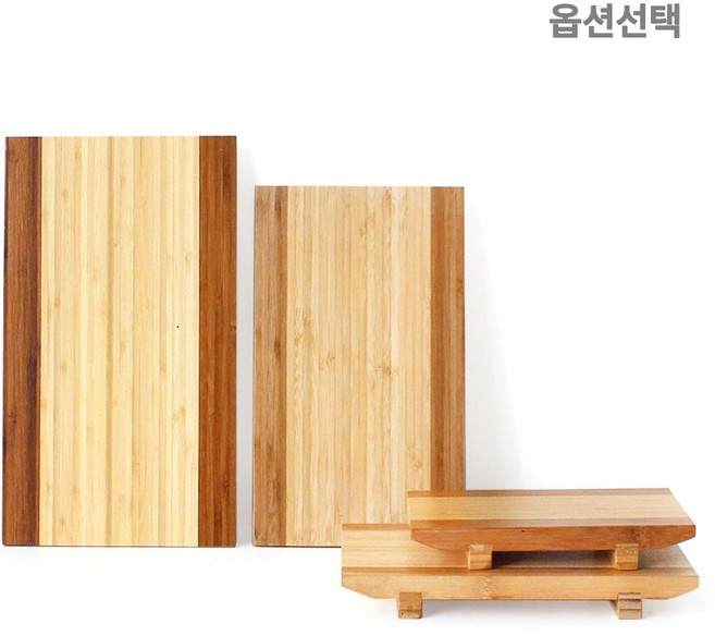 투톤 대나무 회도마 ( 스시 초밥 고기도마 나무도마 사각 우드 그릇 감성캠핑 일식 플레이팅 일식당 정육점 주방 인테리어 소품 ), 1개