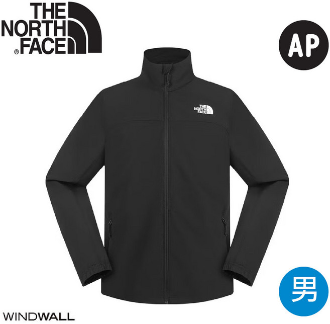 The North Face 男款可套式防潑水軟殼外套 AP 黑色
