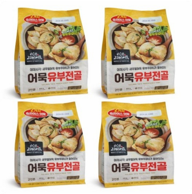 고래사 골라먹는재미 어묵유부전골 간편하게완성 1+1세트메뉴, 308g, 4개