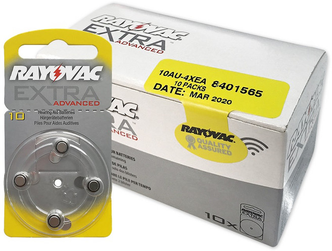 RAYOVAC 보청기배터리 R10ZA 노랑 40입 1.4V 80mAh