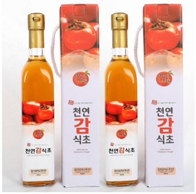 감익는마을 음용식초 항아리 3년 숙성 감식초 500ml - 자연침전 자연발효 무설탕 무첨가 프리미엄 건강식초 2병 1세트, 2개