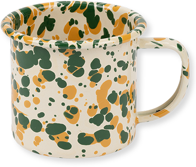 크로우캐년홈 머그컵 340ml SP11, 그린 머스타드옐로, 1개