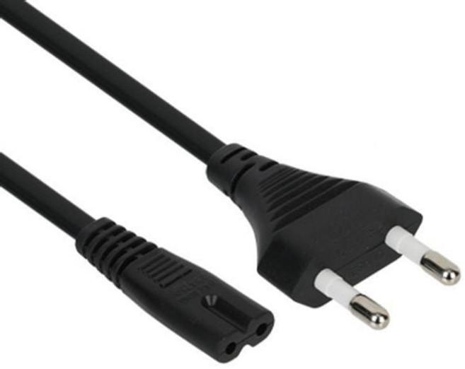 Netmate 220V 전용 2구8자 AC 파워 케이블 0.6m블랙, 1개, 1개