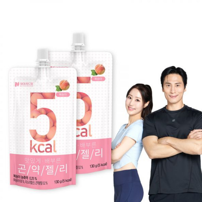 네이처드림 맛있게 배부른 5kcal 곤약젤리 20포+20포 복숭아, 130g