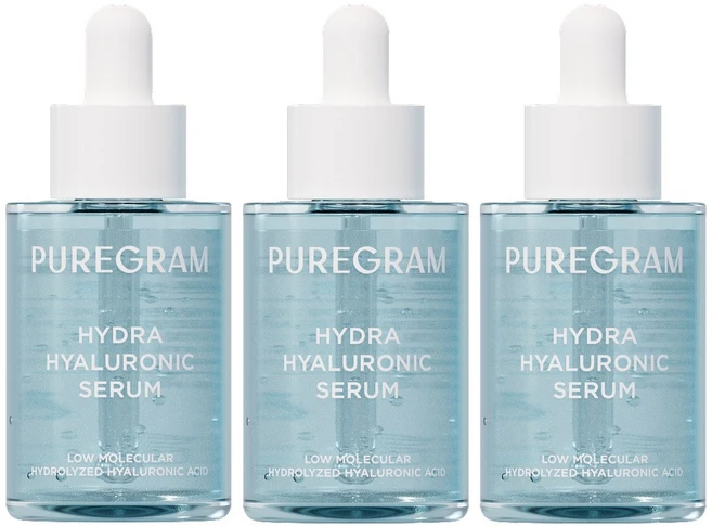 퓨어그램 저분자 히알루론산 세럼 30ml, 3개 - 쿠팡