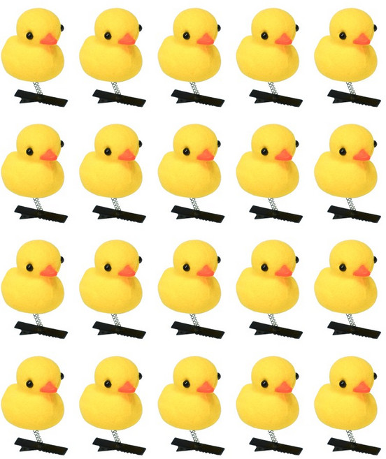 디어플레이스 흔들흔들 아기오리 하트 스프링 머리핀 행사 단체 응원 헤어핀