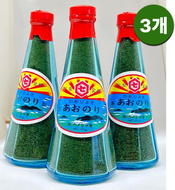 카메세 아오노리 파래 가루 센베 김가루 20g, 3개