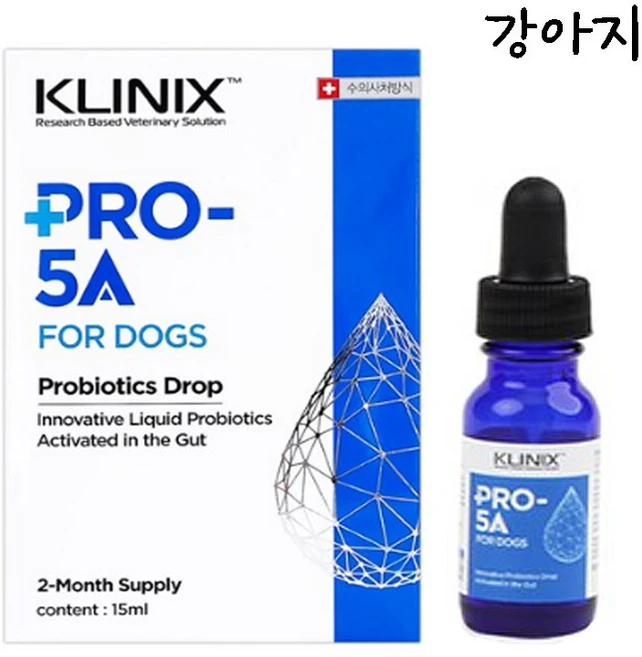 클리닉스 독 프로5A 15ml 강아지 유산균 소화기 영양제 보조제, 1개 - 쿠팡