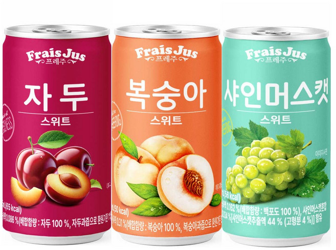 일화 프레주 3종캔음료 (자두+복숭아+샤인머스캣) 스위트, 90개, 175ml