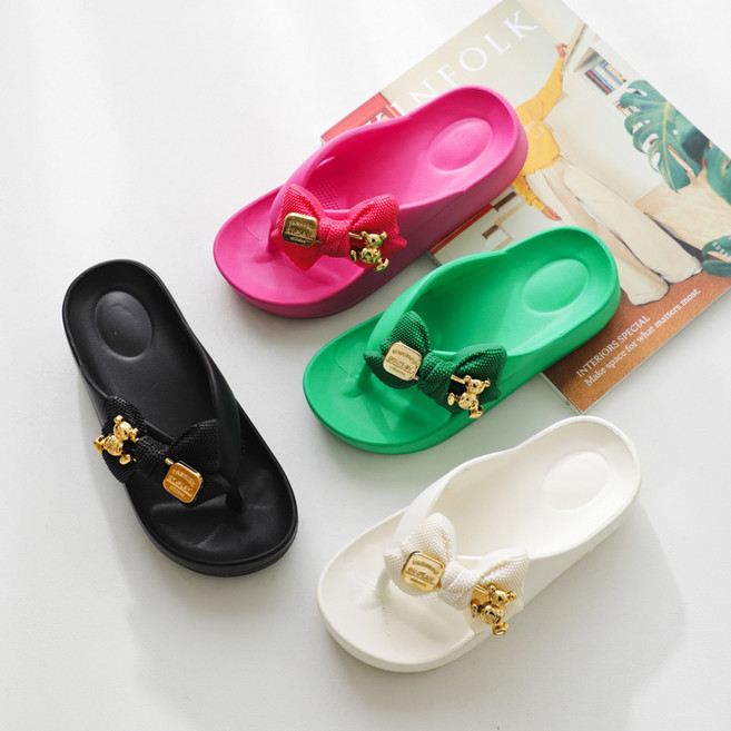 ANK 399 베어 키높이 쪼리 슬리퍼 5cm 캐릭터 패션 슬리퍼 참슬리퍼