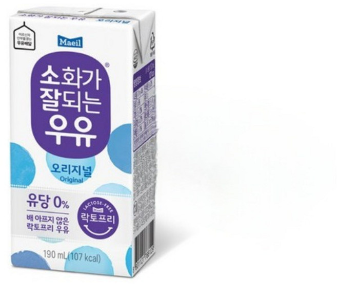 매일 소화가 잘되는 우유, 190ml, 6개
