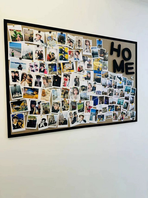 벽사진걸이 포토보드 인생네컷 펠트 인테리어, 1개, 라이트 크림 40x60cm 홈 포함