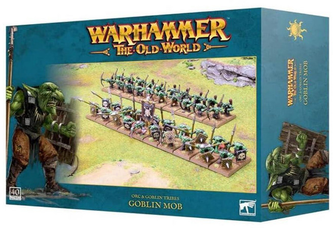 [4] GAMES WORKSHOP Warhammer The Old World: Orc & Goblin Tribes - Goblin Mob 소장용 피규어 성인 및 어린이, [4] GAMES WORKSHOP Warhammer T