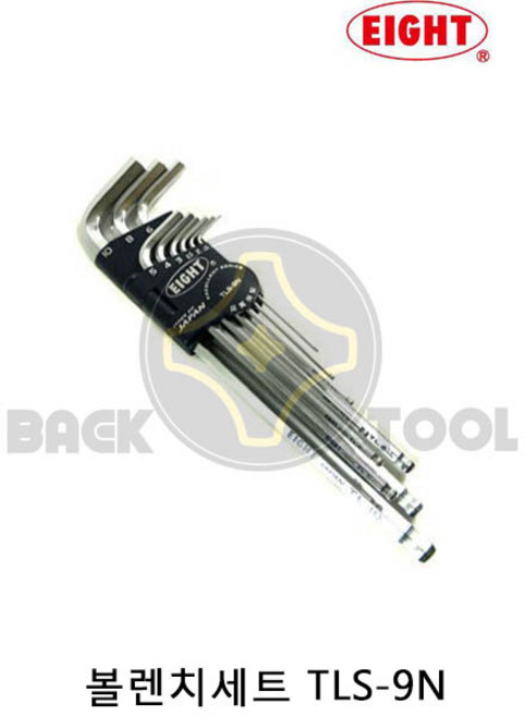 에이트 2110198 엑스트라 롱육각렌치세트 TLS-9N 1.5-10mm 9pcs (1EA) 볼렌치 육각렌치 렌치 작업공구 L렌치 렌치 스패너 수공구 6각렌치 육각렌치, 1개