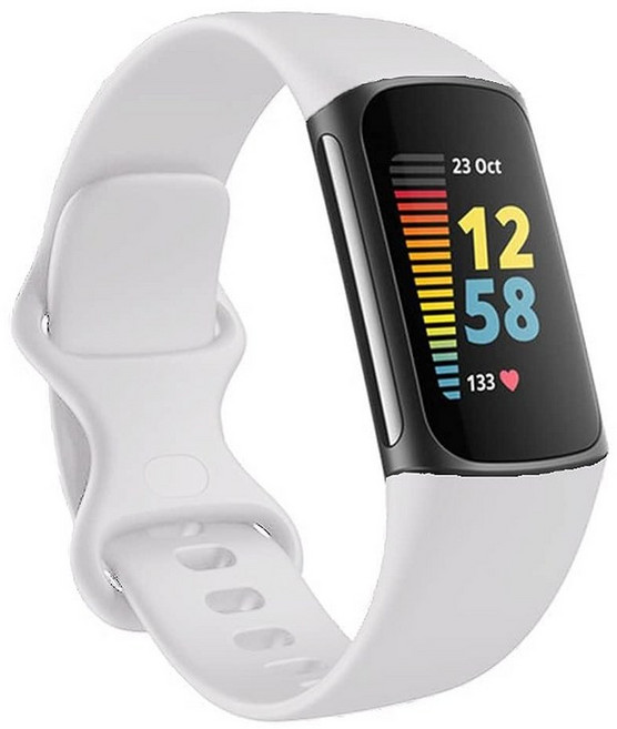 Fitbit Charge 5 밴드/Fitbit Charge 6 밴드와 호환되는 교체 밴드 여성용 남성용 실리콘 피트니스 스포츠 손목 밴드 스몰 라지 (L 루나 화이트), Small, Silt