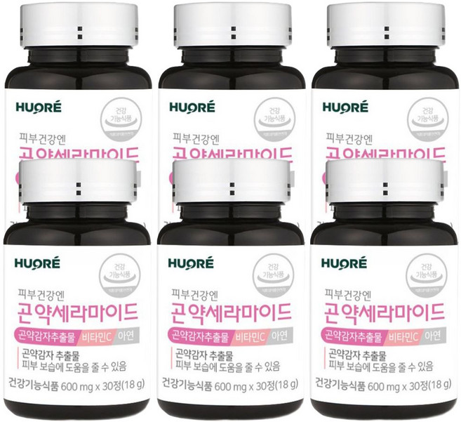 피부건강엔 곤약 세라마이드, 6개, 30정