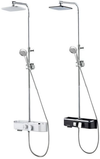 셀프리빙 선반형 해바라기 샤워기 수전 본체 무타공 [셀프영상 설치가능], 1개, 블랙