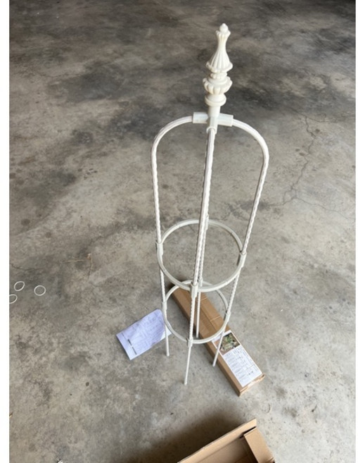 園藝植物U型爬藤架 盆栽花架, 白色,60×20×20 cm, 1個