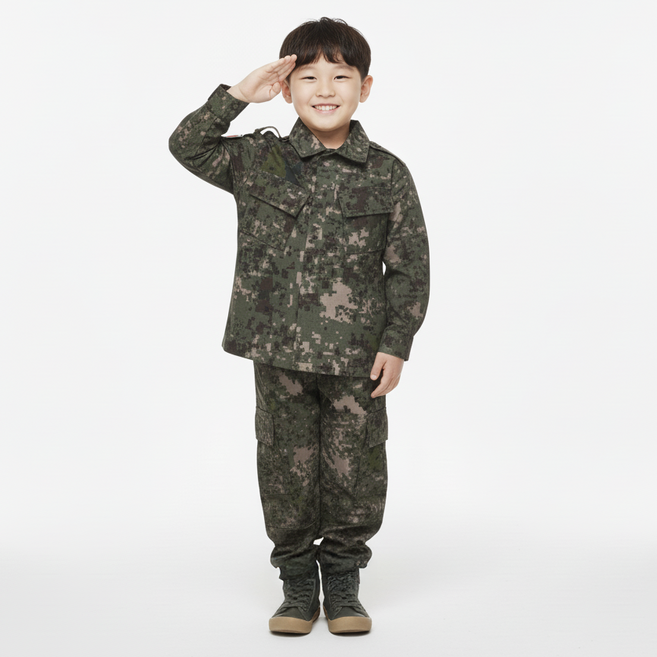 멋지군 아기군복 상하의 세트 파티복 바지세트