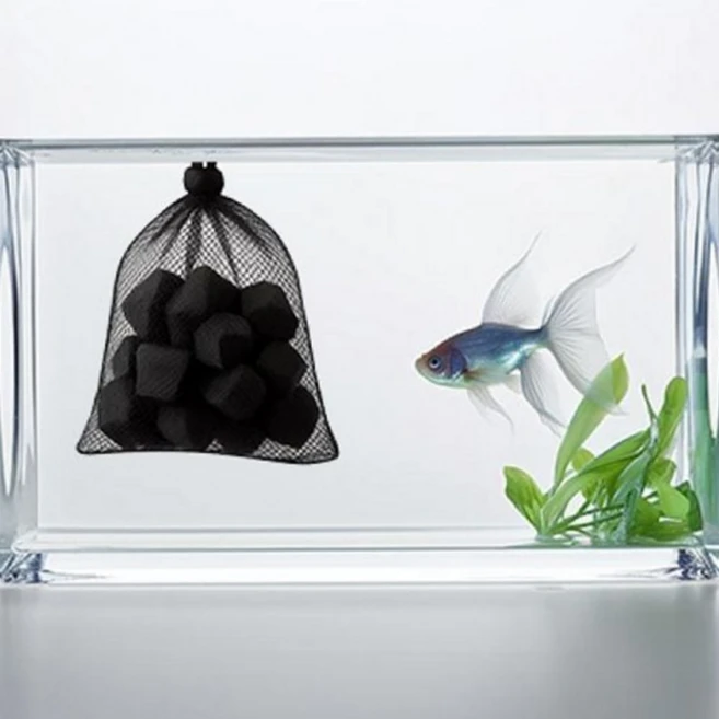 어항 활성탄 수족관 여과제 필터 수족관 활성탄 정수 물고기 열대어 어항용 관상어 유지 개선 참숯 수초 - 쿠팡