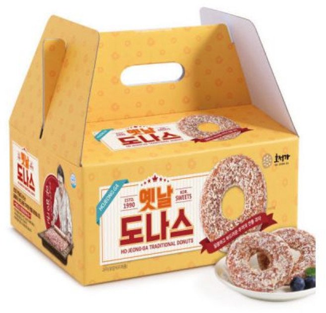 호정가 흑임자도나스 (16개입) / 고소한 풍미의 달콤 촉촉한 옛날과자, 호정가 옛날도나스 (16개입) / 달콤하고 부드러운 추, 1