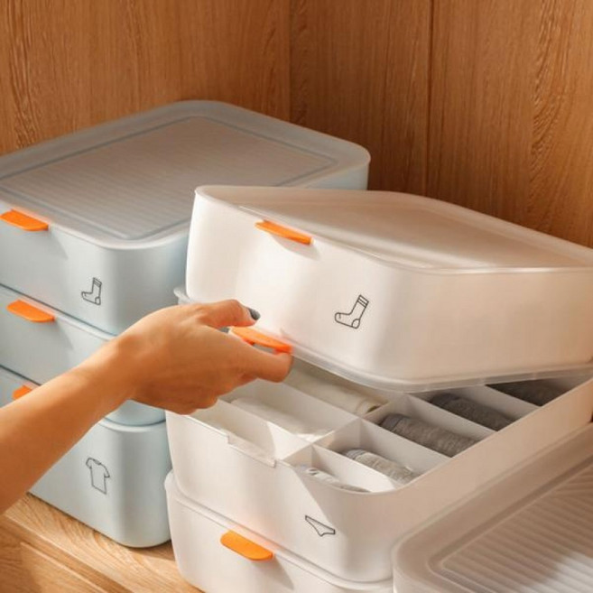 속옷정리함 속옷 정리 서랍장 칸칸이 브래지어 양말 넥타이 ur 216, 뚜껑포함, 화이트15칸, 1개, 화이트