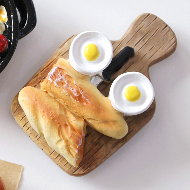 푸드 미니어처 마그넷 냉장고 자석, 24.후라이도마