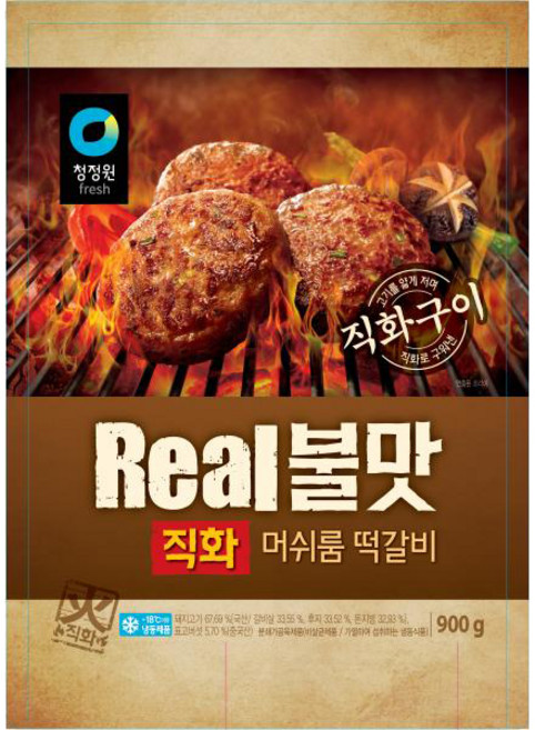청정원 리얼불맛 직화 머쉬룸 떡갈비, 1개, 900g