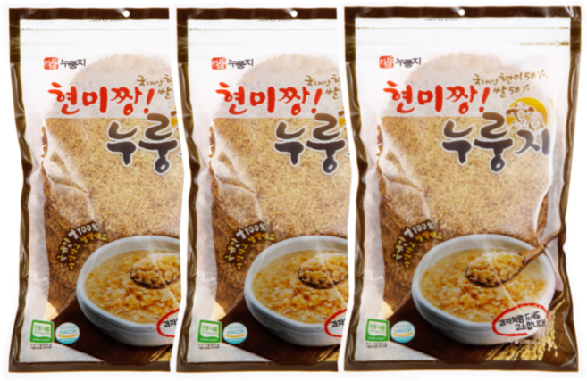 현미짱누룽지 3봉지(600gX3봉)_ 박씨네누룽지, 3개, 600g