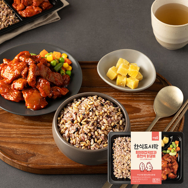 [아임닭] 한식도시락 흑현미잡곡밥과 춘천식 닭갈비, 6개, 230g