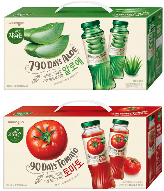 자연은 병선물세트 알로에+토마토, 24개, 180ml