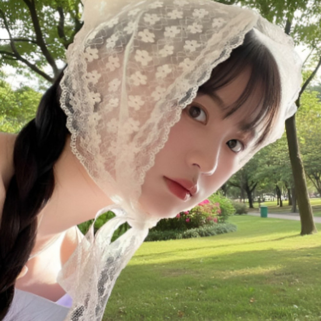 로우브 상큼한 레이스 헤어스카프