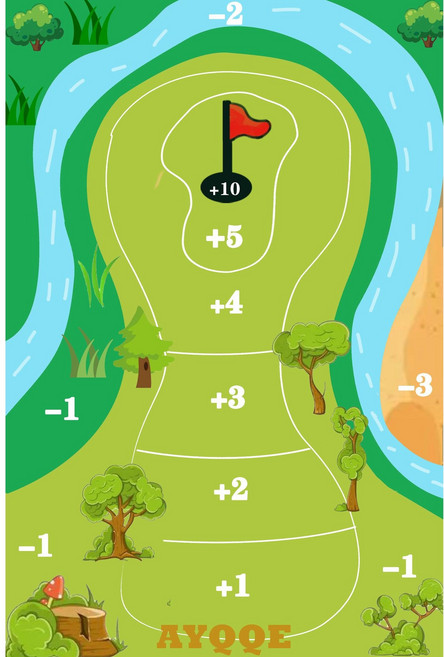 골프 오락 스윙매트 실내실외놀이 연습 찍찍이 골프공 스윙궤적 재미있는 골프 게임매트 세트 9종, 세트B