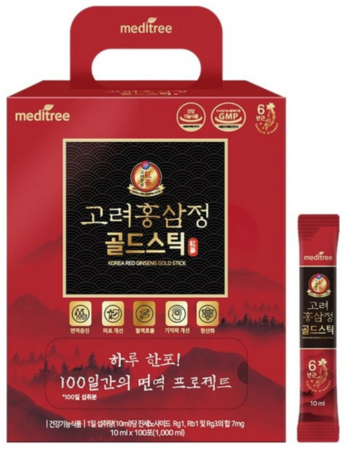 메디트리 고려 홍삼정 골드 스틱 100p, 1개, 1L