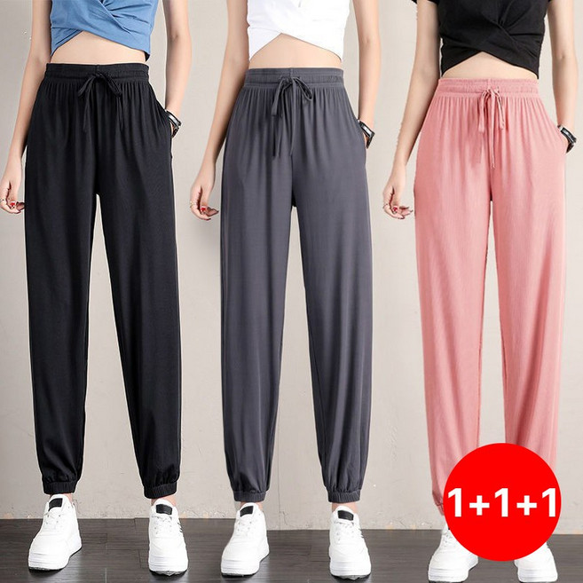 1+1+1(3종세트) 스타일아유 냉장고바지 여름 조거팬츠 쿨바지 시원한 바지 LP0265