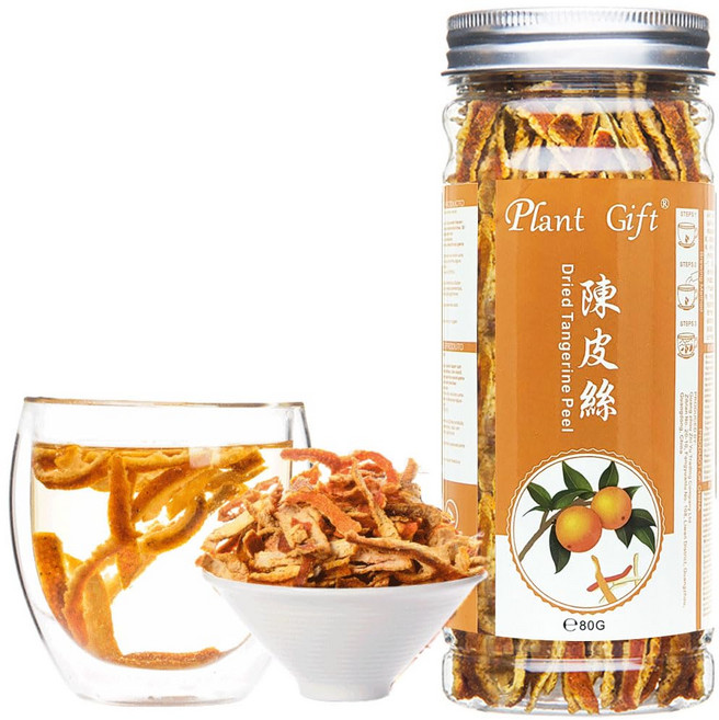 플랜트 기프트 귤차 오렌지 껍질 100% 천연 순수 허브차 Plant Gift Tangerine Peel Tea 陈皮 Orange Peel 100% Natural Pure He, 1개, 80g